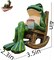 Frog Garden Statue Outdoor Figurine Lights Solar Garden Frog Ornament Decor Art